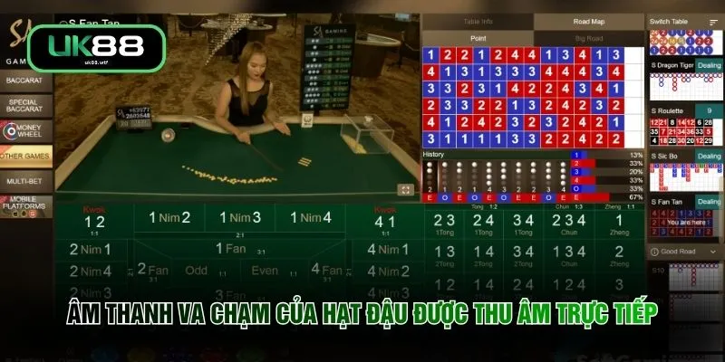 Âm thanh va chạm của hạt đậu được thu âm trực tiếp