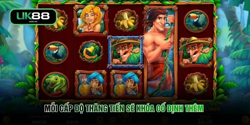 Mỗi cấp độ thăng tiến sẽ khóa cố định thêm 