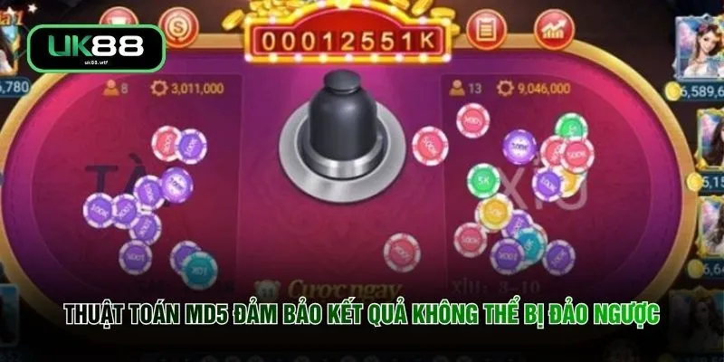 Tài Xỉu MD5 UK88 - Kiểm Chứng Chuỗi Mã Hóa Minh Bạch 3 Thuật toán MD5 đảm bảo kết quả không thể bị đảo ngược